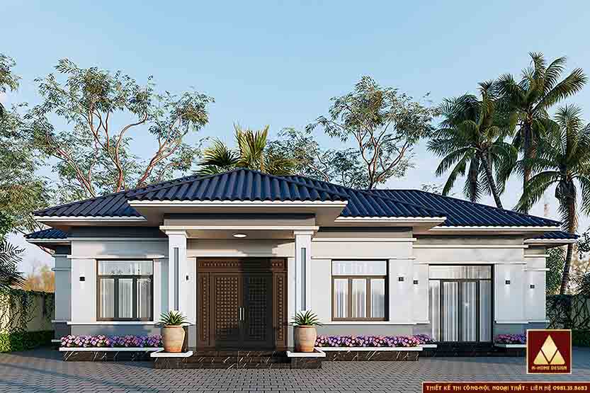 Nhà cấp 4 mái Nhật 5 phòng ngủ 200m2