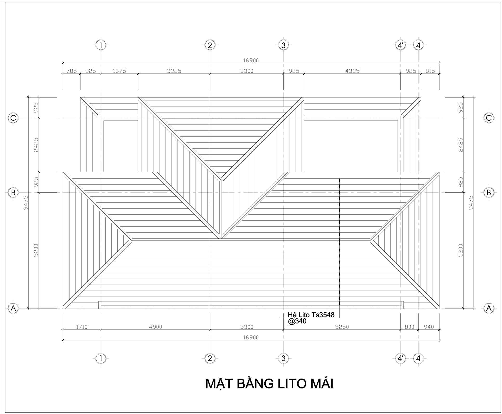 chi tiết mặt bằng li tô thép