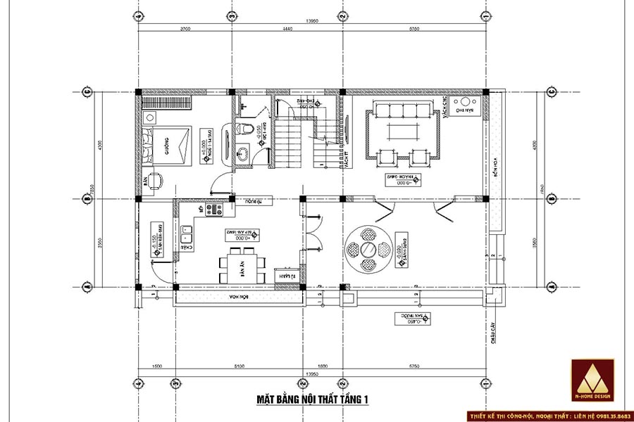 Mặt bằng công năng tầng mẫu nhà mái nhật 100m2 chữ L hiện đại 17x10 2 tầng