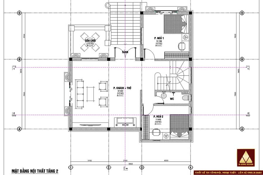 nhà mái nhật tân cổ điển 3 tầng 