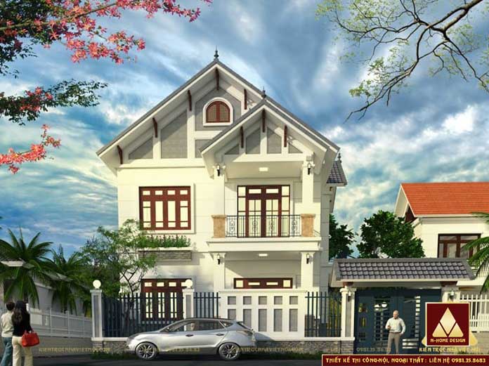 nhà mái thái diện tích 80m2 hiện đại