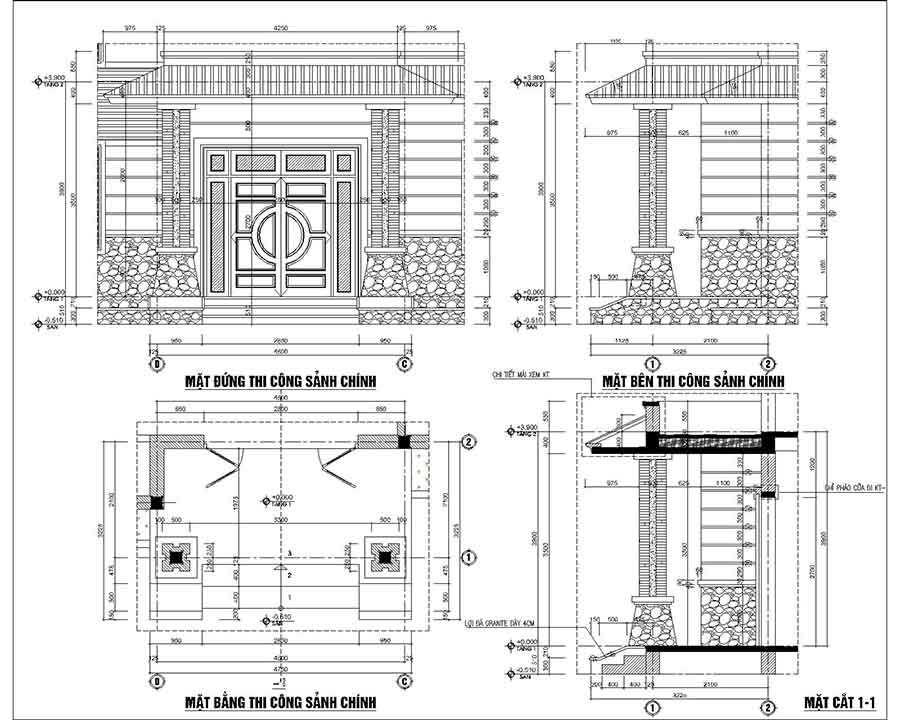 bản vẽ chi tiết sảnh chính