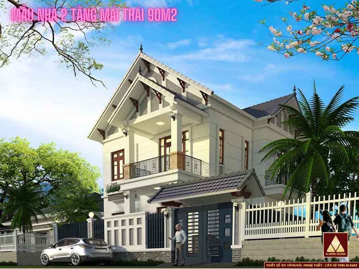 mau nha 2 tang mai thai 90m2 11