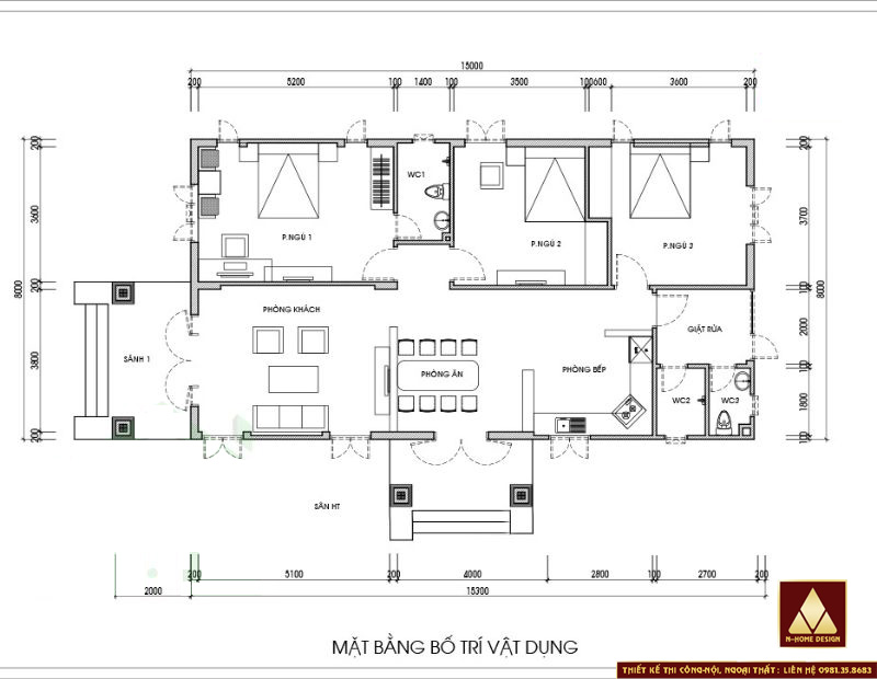 mau nha cap 4 mai thai 8x15m 5